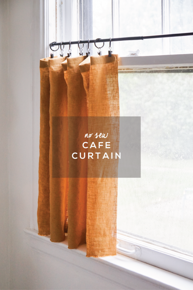 No Sew Cafe Curtain Francois Et Moi, How To Sew A Cafe Curtain